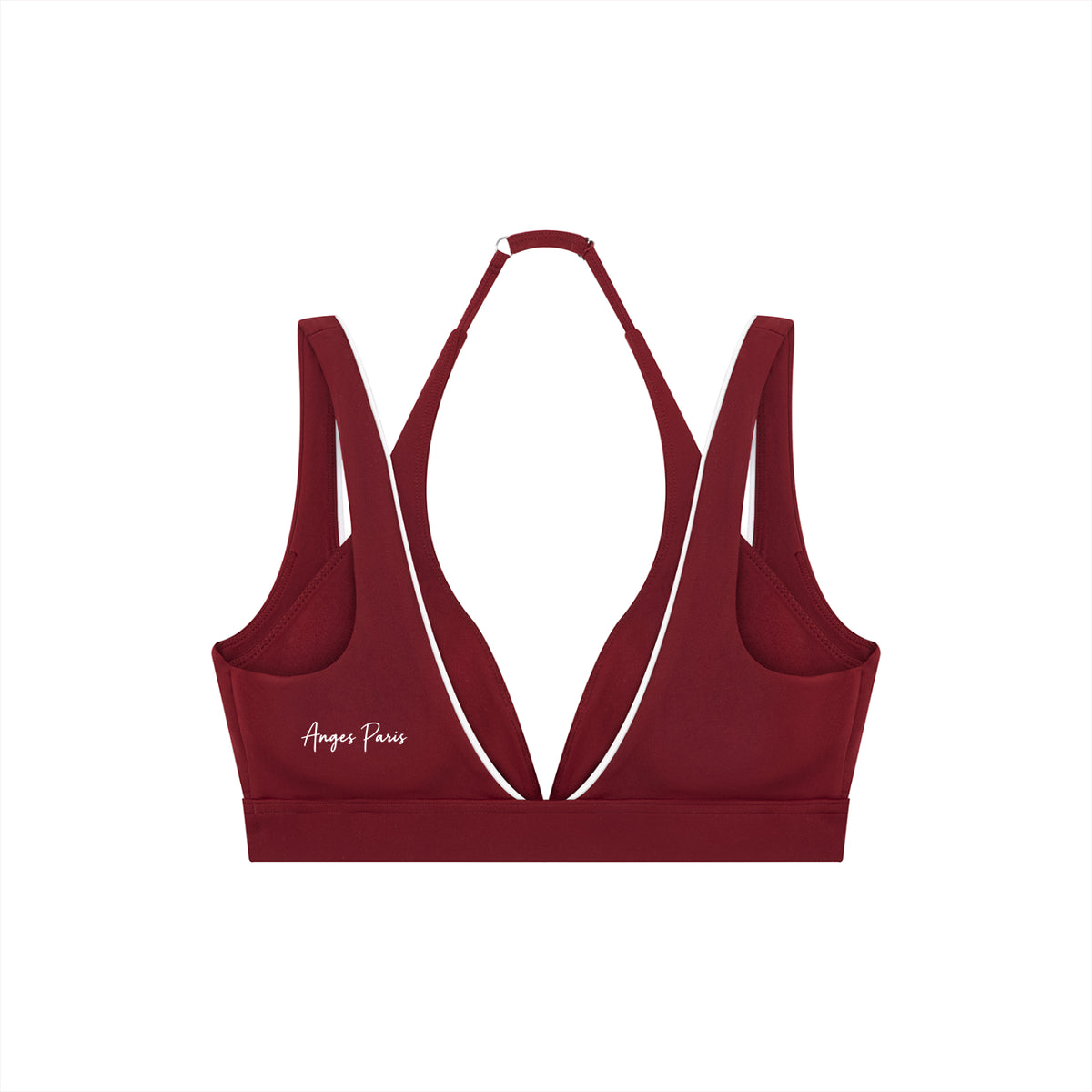 AP Halter Sports Bra- Beige/Wine