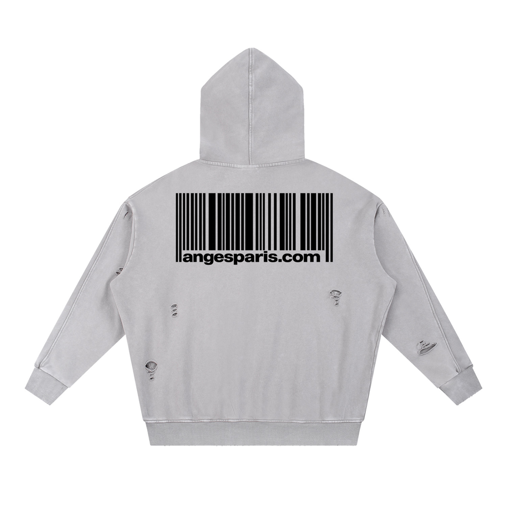 420 GSM angesparis.com Distressed Hoodie
