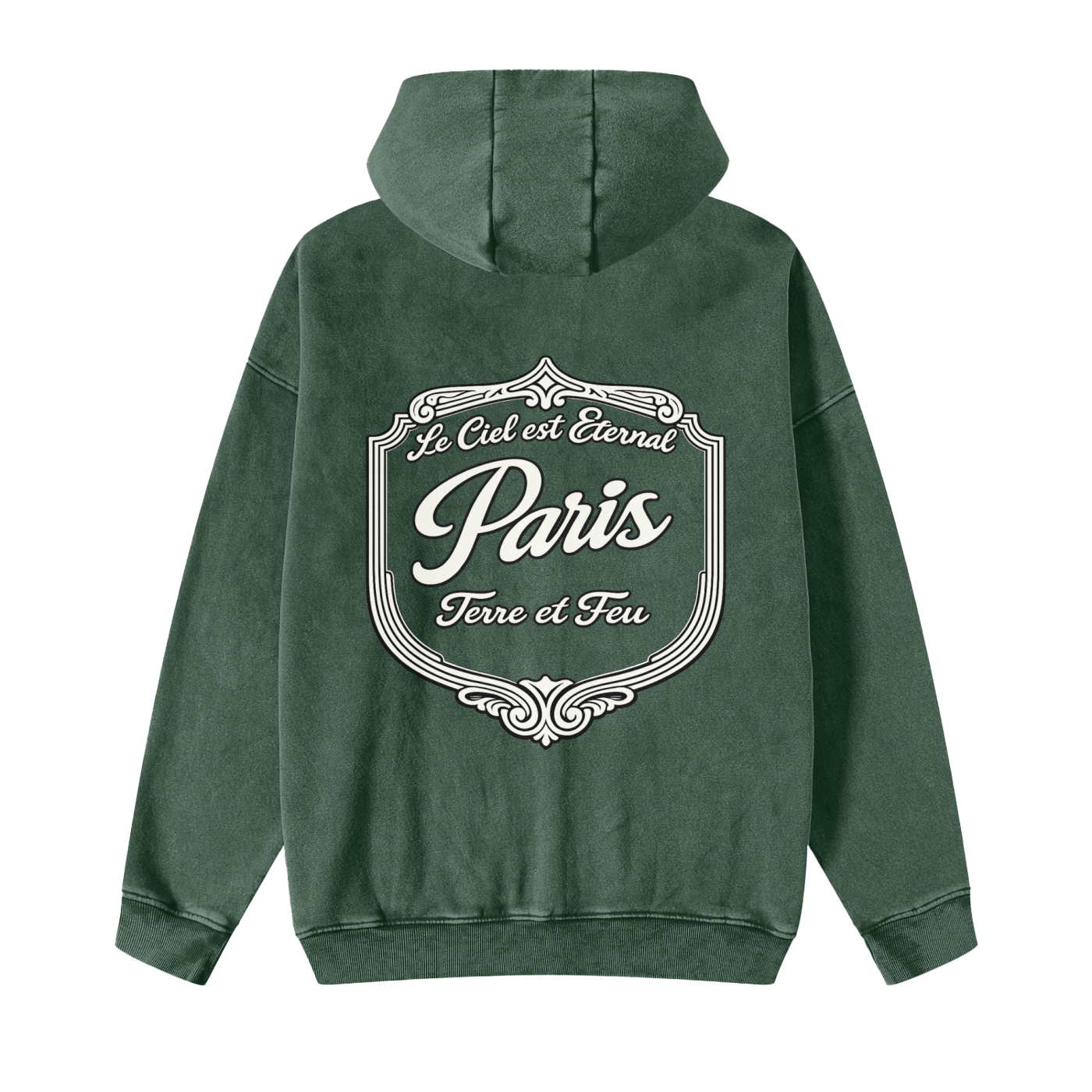 360 GSM Anges Beton Snow Washed Zip-Through Hoodie