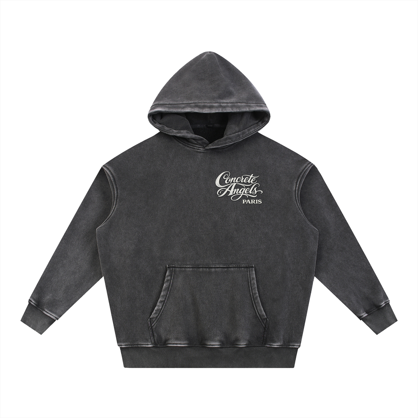 355 GSM Concrete Angels Snow Wash Oversize Hoodie