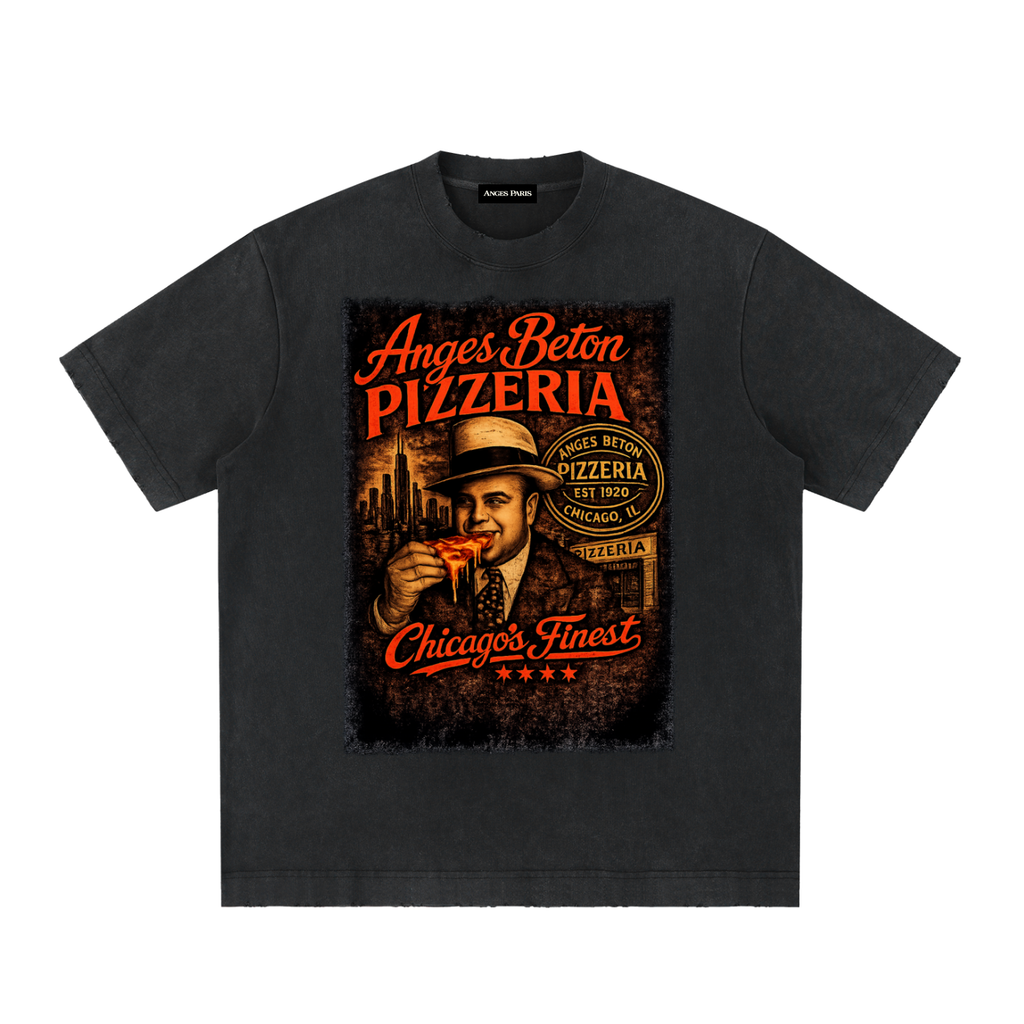 430 GSM Capone Pizza Heavyweight T-Shirt