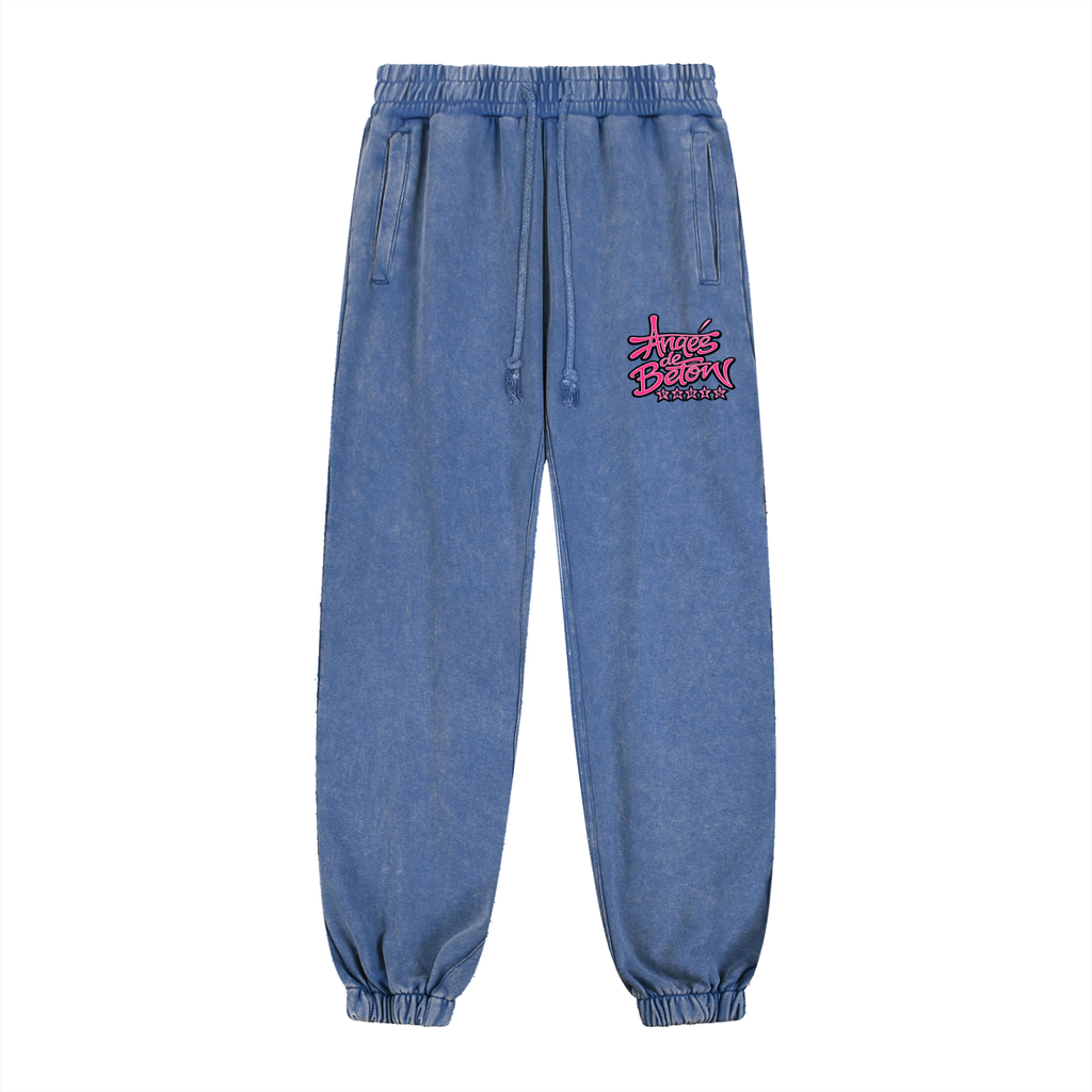 400 GSM Women’s Anges de Beton Snow Wash Heavyweight Sweatpants