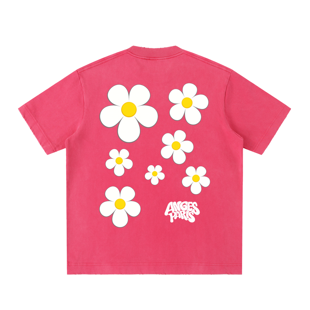 430 GSM (12.7oz) Anges Daisies Heavyweight T-Shirt